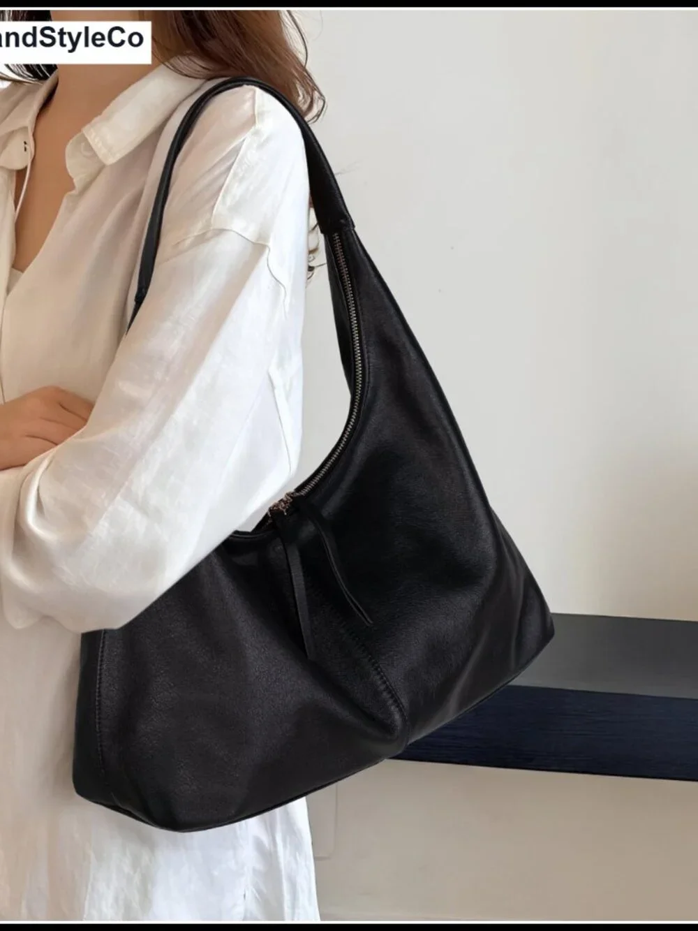 Genuine Leather Slouchy Hobo Bag for Women Large Tote Purse Shoulder Bag
